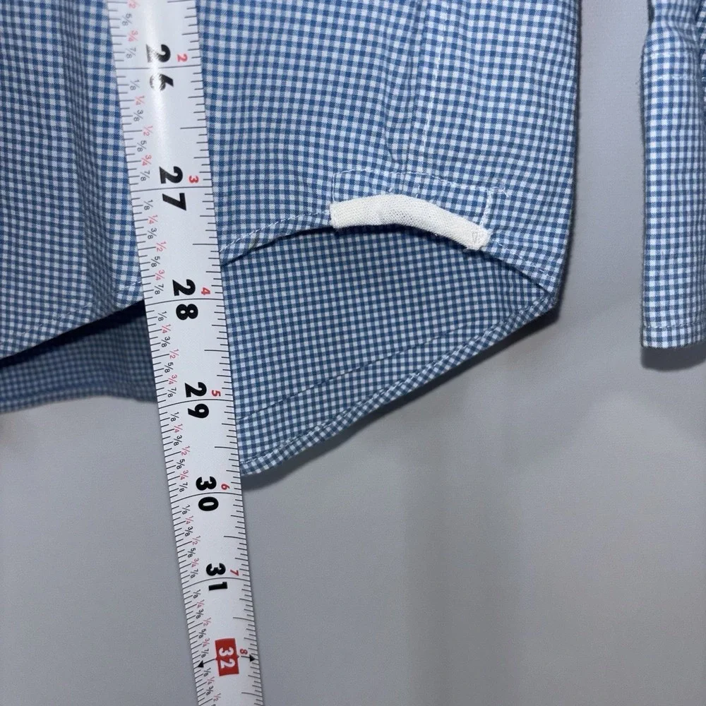 J.Crew Classic Fit Blue Check Dress Shirt Men's Medium 100% Cotton